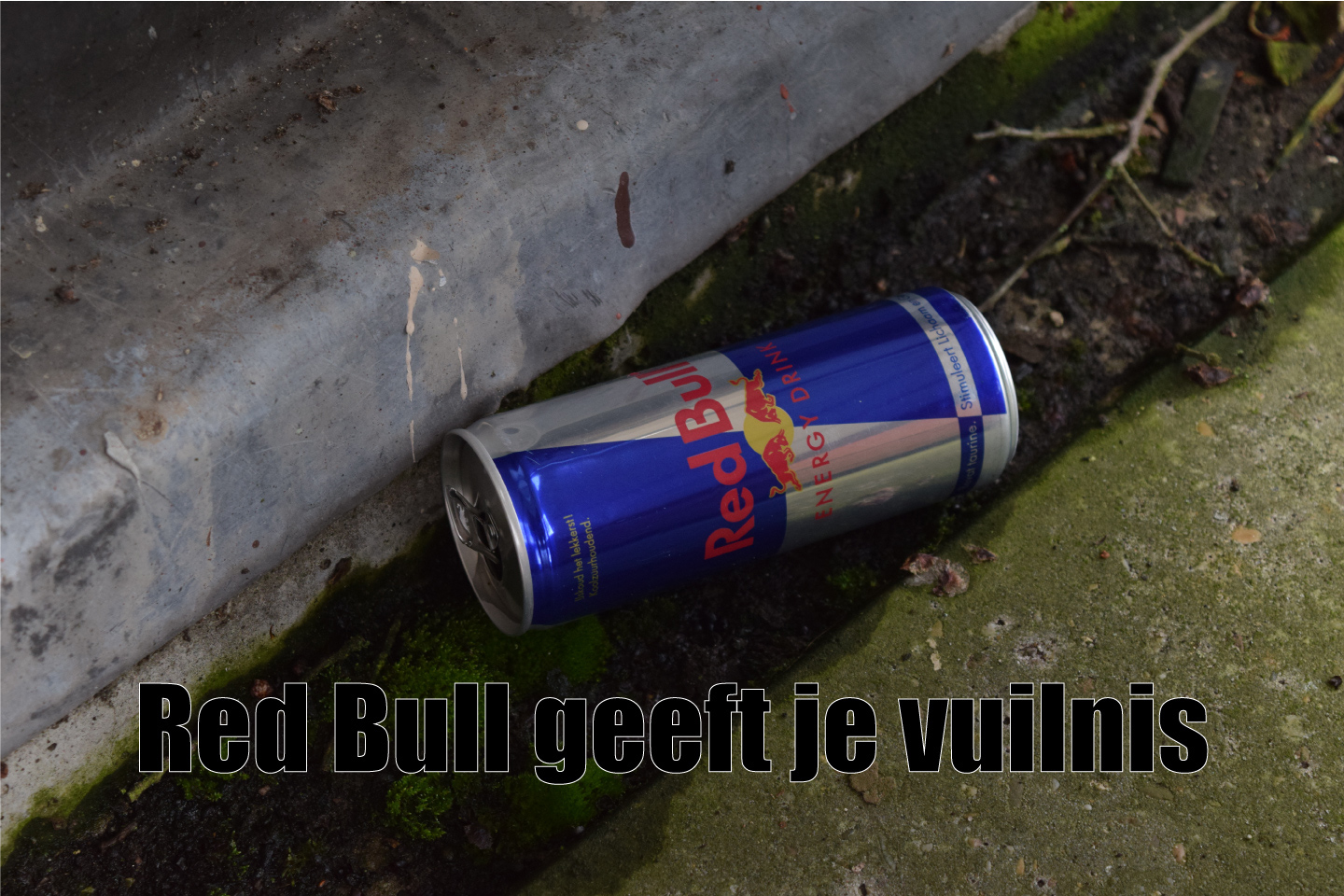 Red Bull geeft je vuilnis